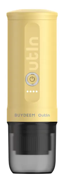 Aparat de cafea portabil BUYDEEM Outin - OTEM-01, 20 bar, 80 ml, galben