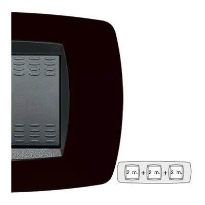 Placa ornament technopolimer, 2+2+2 module, negru indigo