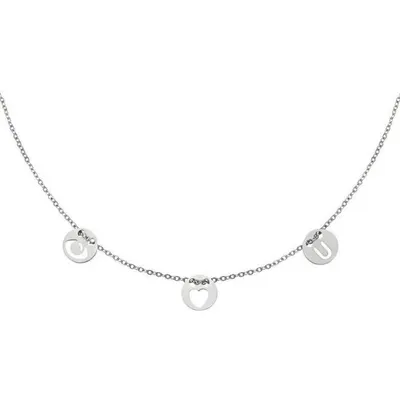 Colier Inox Eye-Love-You, Argintiu