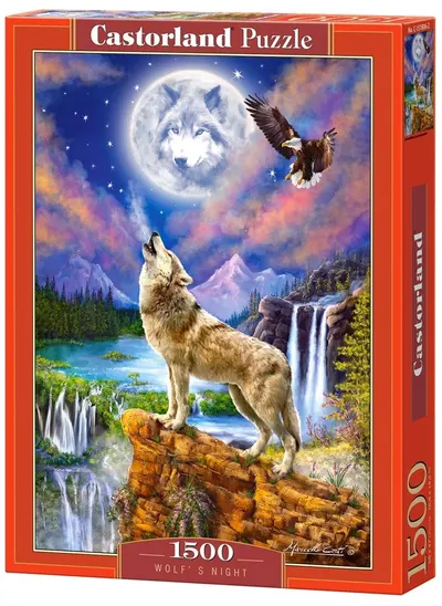 Puzzle Castorland din 1500 de piese - Noaptea lupului, Marcelo Corti