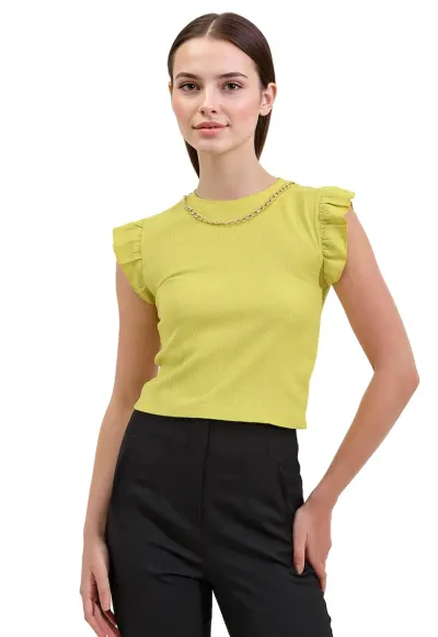 Top dama - HiCCUP - Poliester/Lycra - Galben