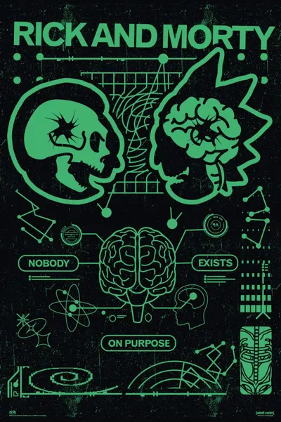 Poster Erik Animation: Rick and Morty - Nobody Exist On Purpose