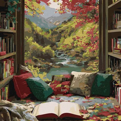 Set pentru pictură după numere Ideyka - Vis montan, 40 x 40 cm