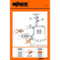 Stickers for operating instructions; for high-current terminal blocks; 285 Series