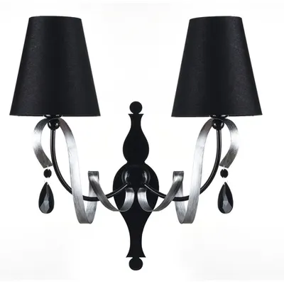 Aplica Elegant Intreccio,2 x E14, 230V, D.23 cm,H.40 cm,Negru