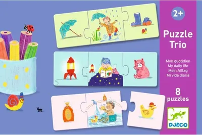 Puzzle educativ pentru copii Djeco - Programul meu zilnic