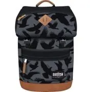Ghiozdan St. Majewski St. Right Eagle, 1 compartiment, 2 buzunare, gri cu negru, BP-45