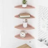 vidaXL Raft Suspendat pentru Colț 4 buc. Roz 24 x 24 x 2 cm