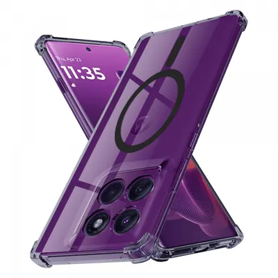 Husa MagSafe pentru Motorola Edge 60 Pro, Techsuit, Shockproof Clear, Fumurie