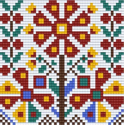 Mozaic cu pixeli Bright Toys - Broderie bulgară, 48 x 48 pixeli, motiv 3