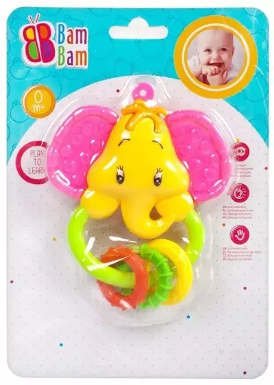 Zornăitoare pentru bebeluși Bam Bam - Elefant