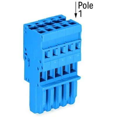 1-conductor female plug; 4 mm²; 9-pole; 4,00 mm²; blue