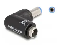 Adaptor alimentare DC 5.5 x 2.1mm T-M Unghi 90 grade, Delock 80794