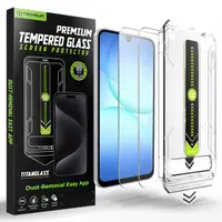 Folie de protectie Ecran Techsuit TitanGlass CrystalHD pentru Samsung Galaxy A17 5G / A16 5G A166 / A16 4G A165, Sticla Securizata, Set 2 bucati