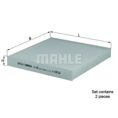 Filtru, aer habitaclu MAHLE ORIGINAL LA 630/S