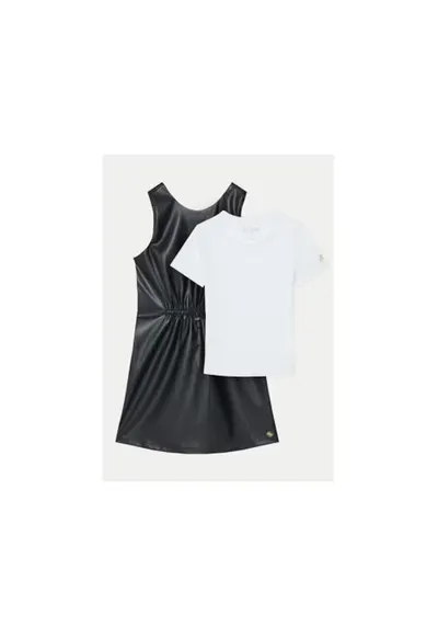 Rochie din piele ecologica cu tricou