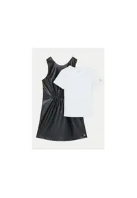 Rochie din piele ecologica cu tricou