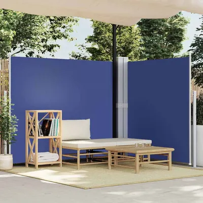 vidaXL Copertină laterală retractabilă, albastru, 180x600 cm