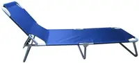 Șezlong de grădină Muhler - C2013, 188 x 56 x 25 cm, albastru