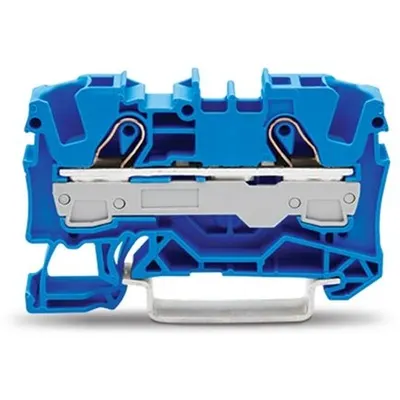 Clema sir de trecere Wago TOPJOB 2006-1204 cu 2 conductori, 6mmp, albastru