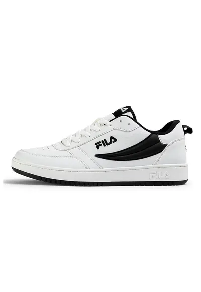 Pantofi sport de piele ecologica cu detalii perforate Rega - Negru/Negru stins/Alb optic