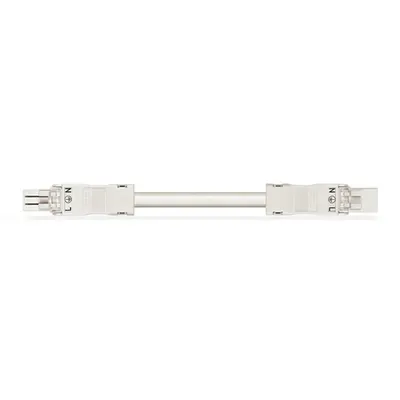 pre-assembled interconnecting cable; Eca; Socket/plug; 3-pole; Cod. A; H05Z1Z1-F 3G 1.5 mm²; 6 m; 1,50 mm²; white