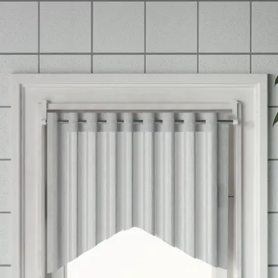 Gossi sine pentru perdele 2 buc, alb si argintiu, 60-105 cm, aluminiu