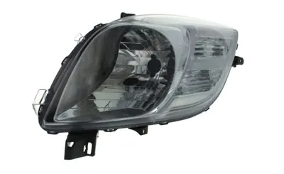 Far Dreapta (H4, electric, fara motoras, culoare insert: cromat, culoare semnalizator: galben) potrivit TOYOTA YARIS -11.08