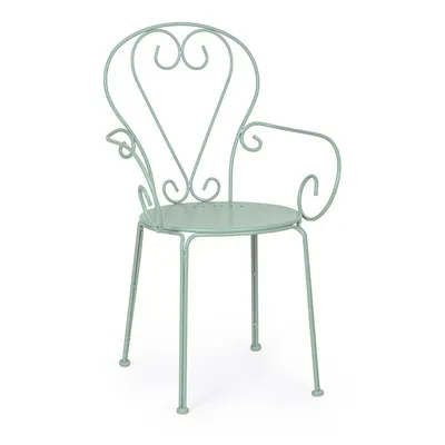 Scaun de grădină verde mentă din metal Etienne – Bizzotto