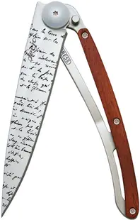 Cuțit de buzunar Deejo Coral Wood - Manuscript, 37 g