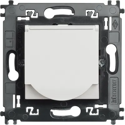 Priza Schuko 2m cu Capac 2p+e 16a Alb Bticino Living Light