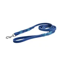 Lesa din piele BICOLORA - albastru/bleu - 110 cm