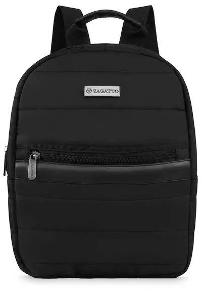 Rucsac matlasat pentru femei - urban - de scoala - 31x25x10 cm - negru - ZG778
