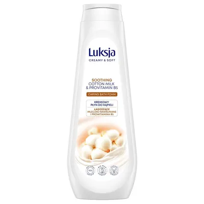 Gel spuma de baie Creamy & Soft Soothing cu lapte BBC si provitamina B5, Luksja | 900 ml