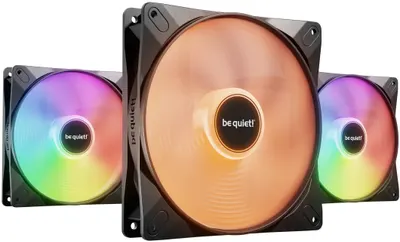 Set ventilatoare be quiet! - Light Wings LX, 140 mm, RGB, 3 bucăți, negre