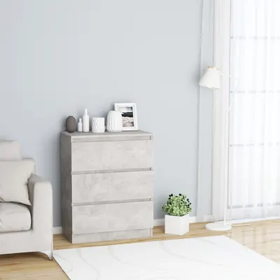 vidaXL Servantă, gri beton, 60 x 35 x 76 cm, lemn prelucrat