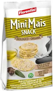 Mini gustări organice din porumb cu ulei de măsline Extra virgin, 50 g, Fiorentini