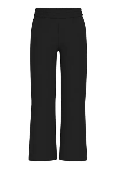 Colanti striati cu croiala ampla - Negru