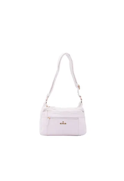 Geanta crossbody din piele ecologica - Alb