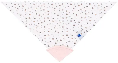 Bavetă bandana cu inel gingival KikkaBoo - Savanna Pattern, Pink