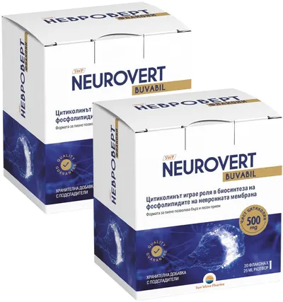 Neurovert Memorie și concentrare, 2 x 20 flacoane, Sun Wave Pharma