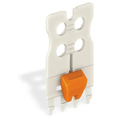 Gripping plate with sliding connector release; light gray