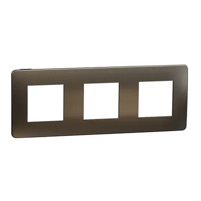 Placa ornament, Unica Studio Metal, trei module, antracit