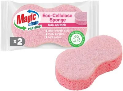 Bureți de bucătărie anti-zgârieturi pentru suprafețe delicate Magic Clean - Premium, 2 buc.