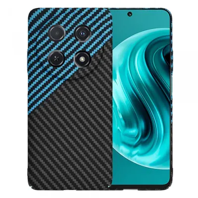 Husa pentru Huawei nova 13i / nova 12i, Techsuit, Carbonite FiberShell, Neagra Bleu