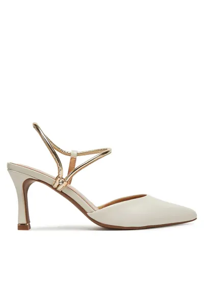 Pantofi dama - piele naturala - alb