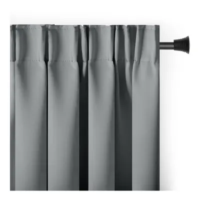 Draperie gri dimout (semi-opacă) 140x245 cm Kierra – Restilo