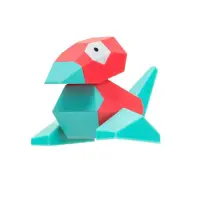 Set 2 Mini Figurine Pokemon - Porygon & Stand