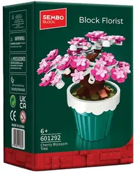 Constructor Sembo Block - Floare de cireș în ghiveci, 114 piese