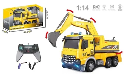 Jucărie pentru copii Sonne - Tobikuma, camion cu încărcător și telecomandă